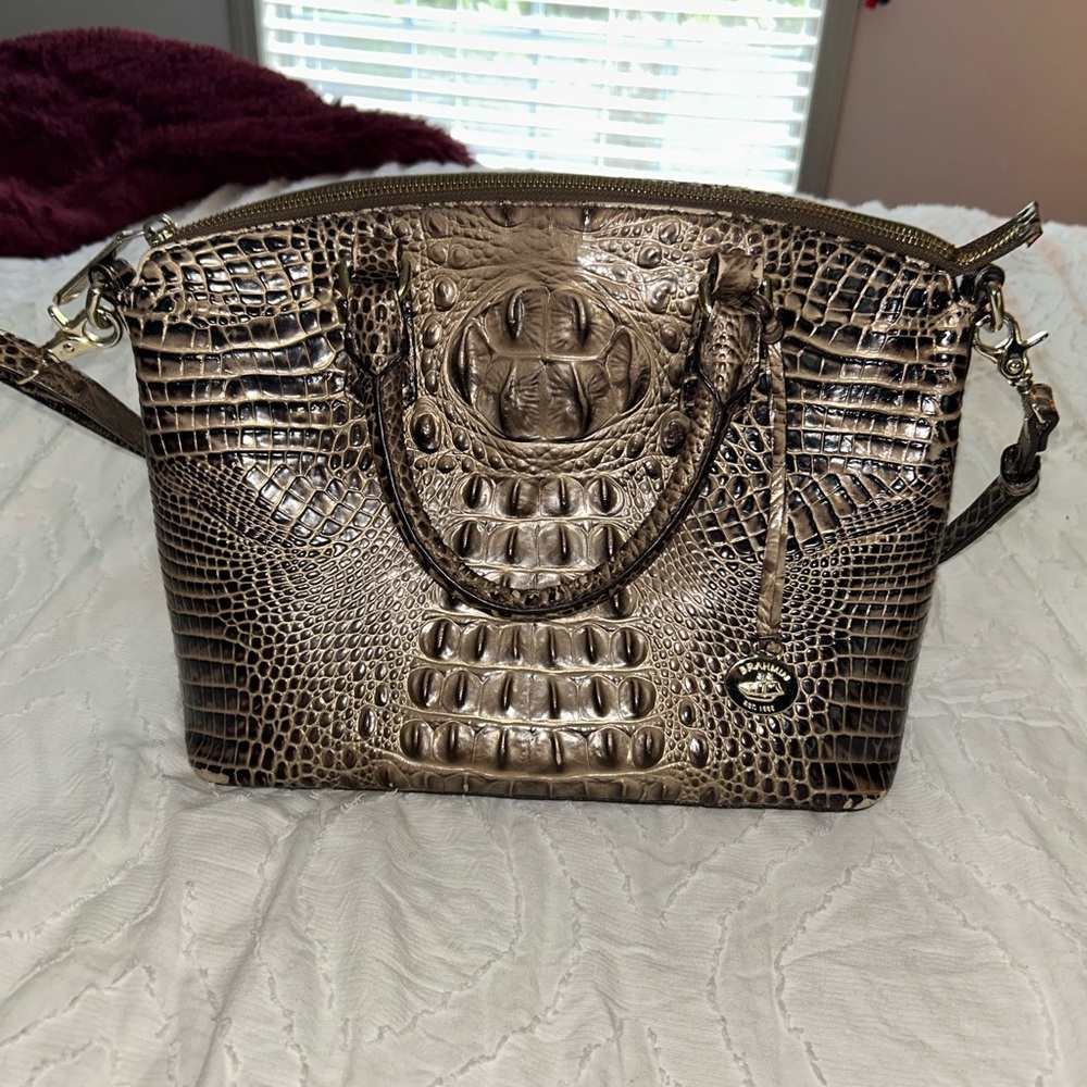 Brahmin Brown and Gold Handbag